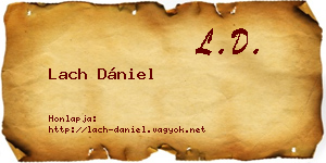 Lach Dániel névjegykártya